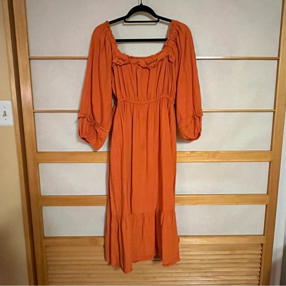 NICHOLAS Orange Prarie Dress
